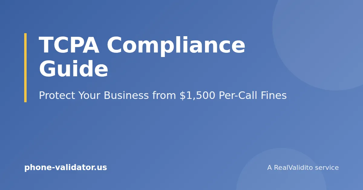 TCPA Compliance Guide: Protect Your Business from $1,500 Per-Call Fines